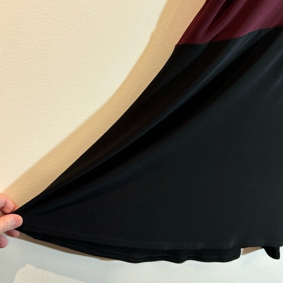 SYMPLI Sz 14 Colour Block Jersey Knit Slinky Slouchy Pocket Boat Neckline Tunic - Picture 6 of 7